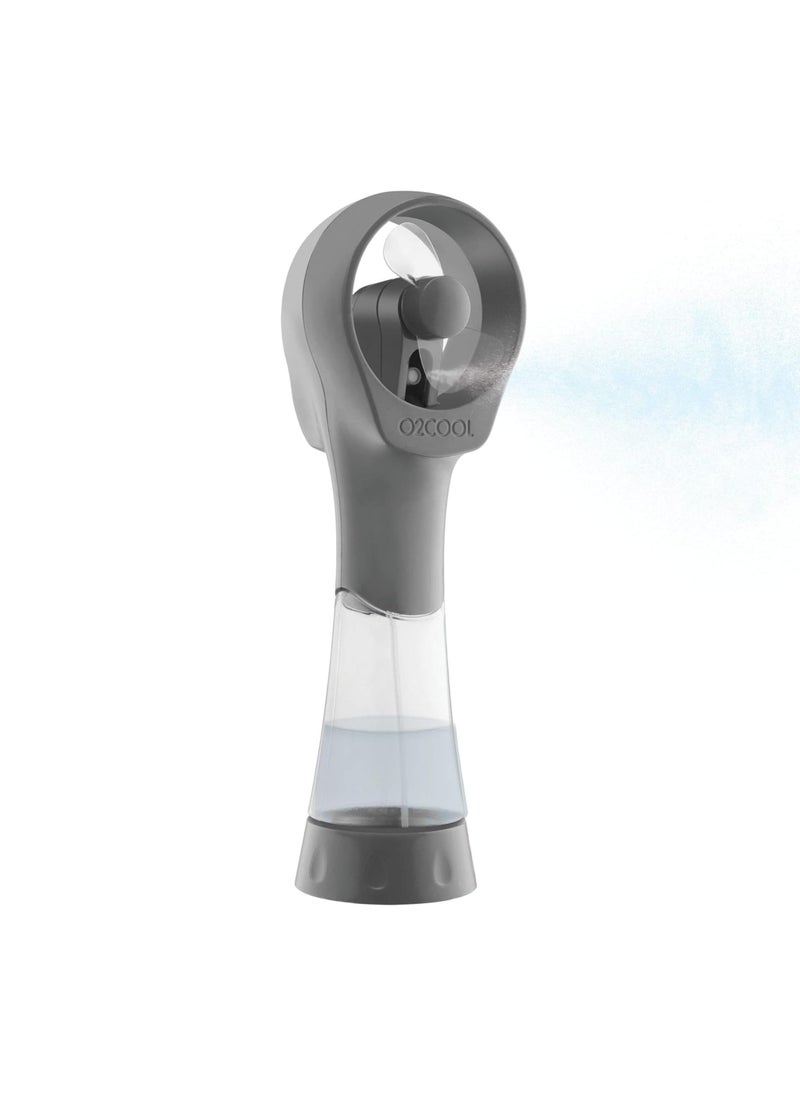 O2COOL O2COOL Elite Battery Powered Handheld Water Misting Fans Grey 