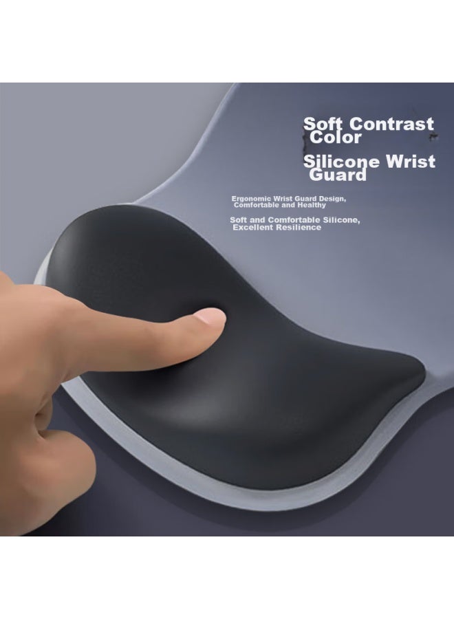 Kpte Mouse Pad Gradient Mouse Wrist Support Pad, Silicone Non-slip Keyboard Hand Rest For Women - Image 2