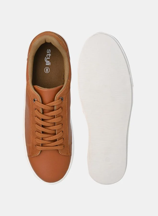 Styli Active Rubber Sole Suede Accent Platform Sneakers