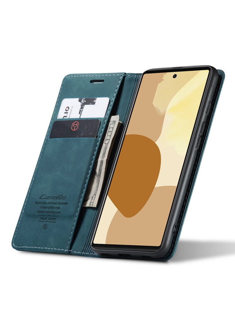 CaseMe - CaseMe Google Pixel 6 Case Wallet, for Google Pixel 6 Wallet Case Book Folding Flip Folio Case with Magnetic Kickstand Card Slots Protective Cover - Green - Image 1