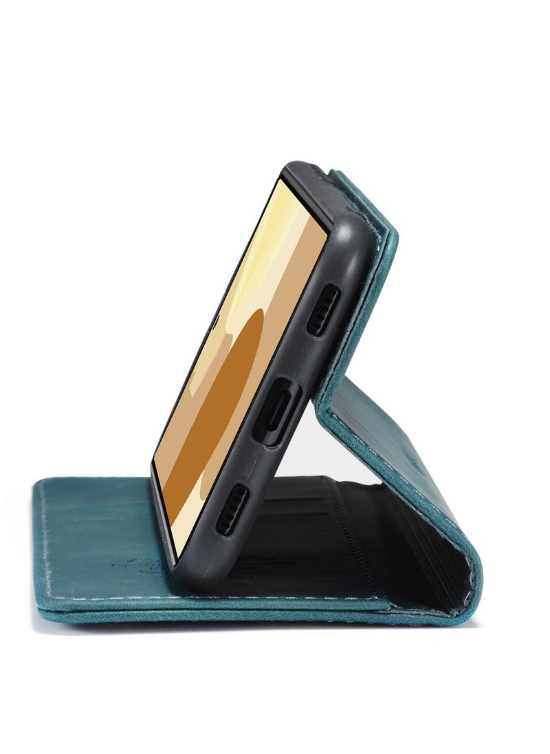 CaseMe - CaseMe Google Pixel 6 Case Wallet, for Google Pixel 6 Wallet Case Book Folding Flip Folio Case with Magnetic Kickstand Card Slots Protective Cover - Green - Image 1
