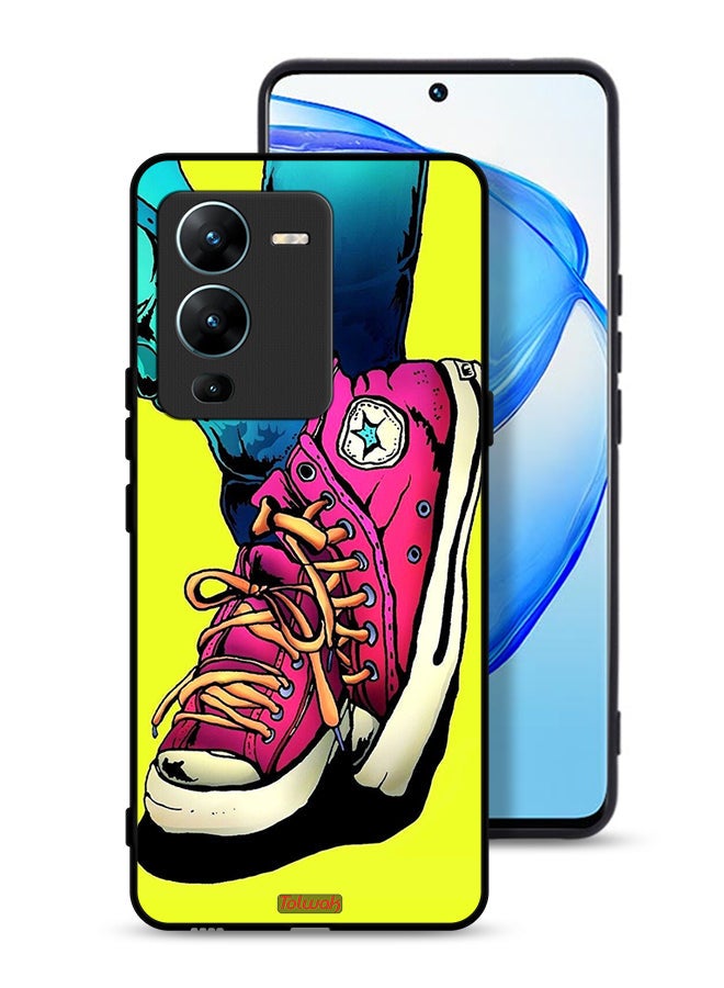 Tolwak Vivo V25 Pro 5G Protective Case Cover Canva Shoes Art  - Image 1