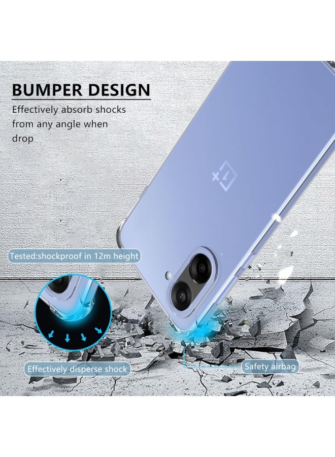 SanHu for OnePlus Nord CE5 5G 2-In-1 Thin Soft Case Cover, Anti Drop Protection, Anti Fingerprint, Durable, Easy To Clean And Install, Frosted Protective Case+Transparent Four Corner Anti Drop Protective Case - Image 5