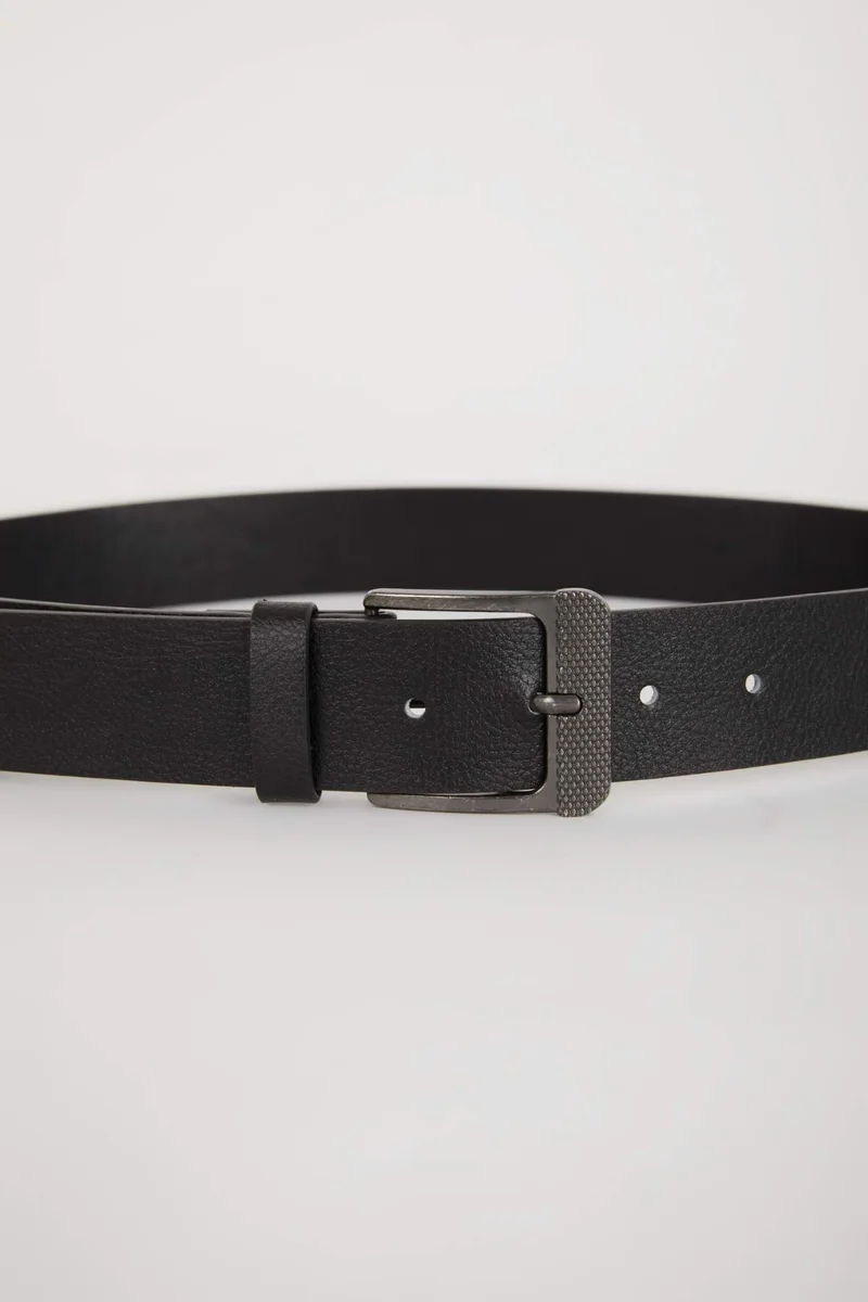Defacto  Man Rectangle Clasp Faux Leather Jean Belt for Men | Best Price UAE