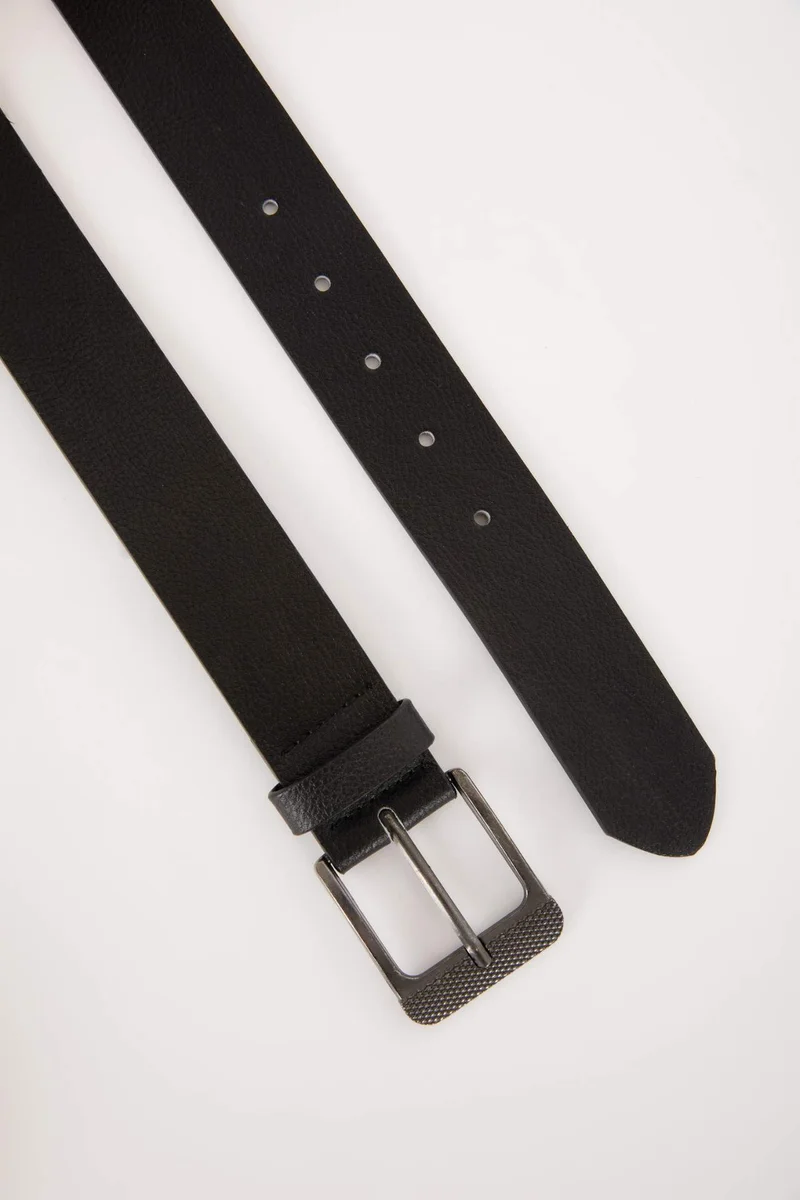 Defacto  Man Rectangle Clasp Faux Leather Jean Belt for Men | Best Price UAE