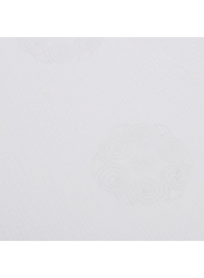 MEHALLA MEHALLA Fitted Sheet Set - Satin Stripe 4mm - Single White-100% Egyptian Cotton  - Image 4