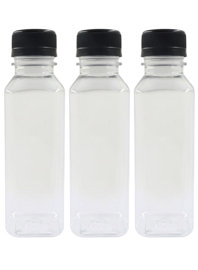 BokWin 3 Pack 8 Oz Clear Plastic Juice Bottles，Ginger Shot Bottles with Lids, Leak Proof, Freezer Safe Reusable Beverage Containers for Juicing, Smoothies, Milk and Other Drinks - Image 1