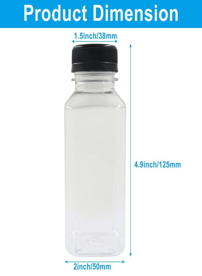 BokWin 3 Pack 8 Oz Clear Plastic Juice Bottles，Ginger Shot Bottles with Lids, Leak Proof, Freezer Safe Reusable Beverage Containers for Juicing, Smoothies, Milk and Other Drinks - Image 2