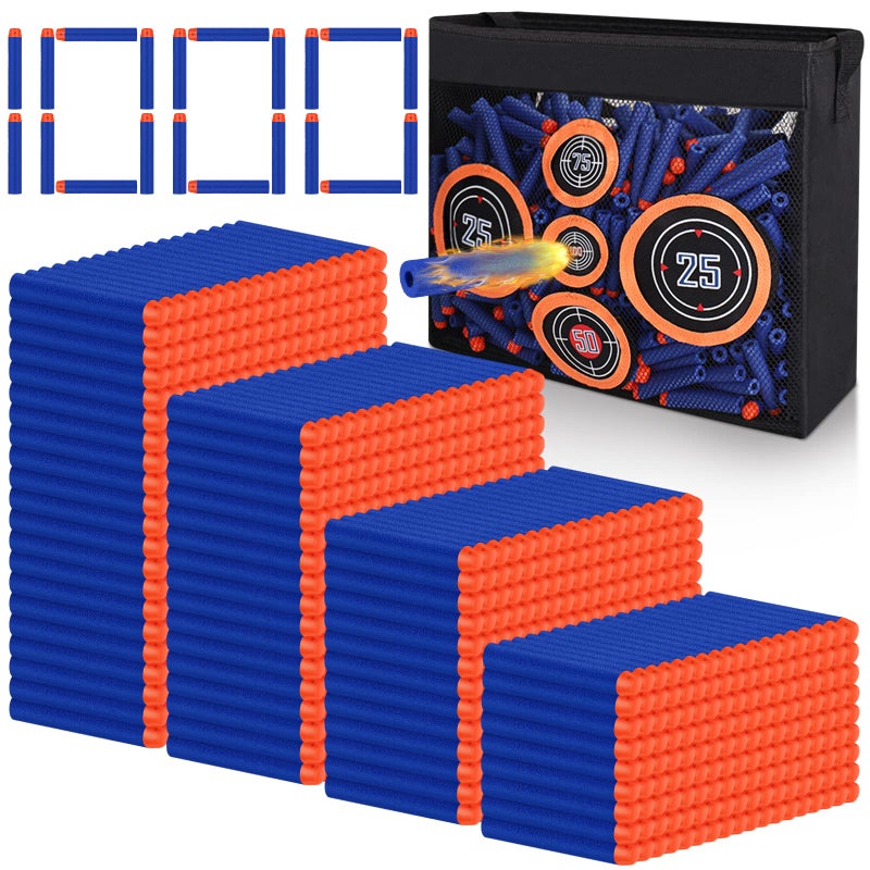 Pokiiulk 1000PCS Bullets Refill Darts Fit for Nerf NStrike Elite Series Bulk Bullets Compatible for Nerf Party with Portable Shooting Practice Target Mesh Bag - Image 2
