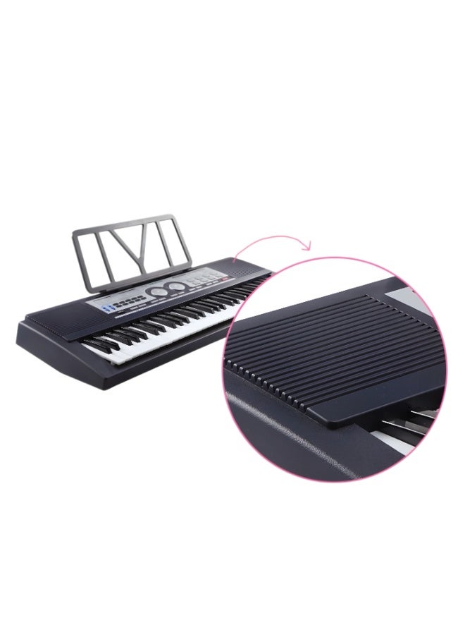 YONGMEI YM-6100 Electronic Keyboard 61 Keys Portable Piano Organ with Headphone Output & Mic Input + Note Stand & Adapter for Beginners & Students - 5 Octaves - Image 2