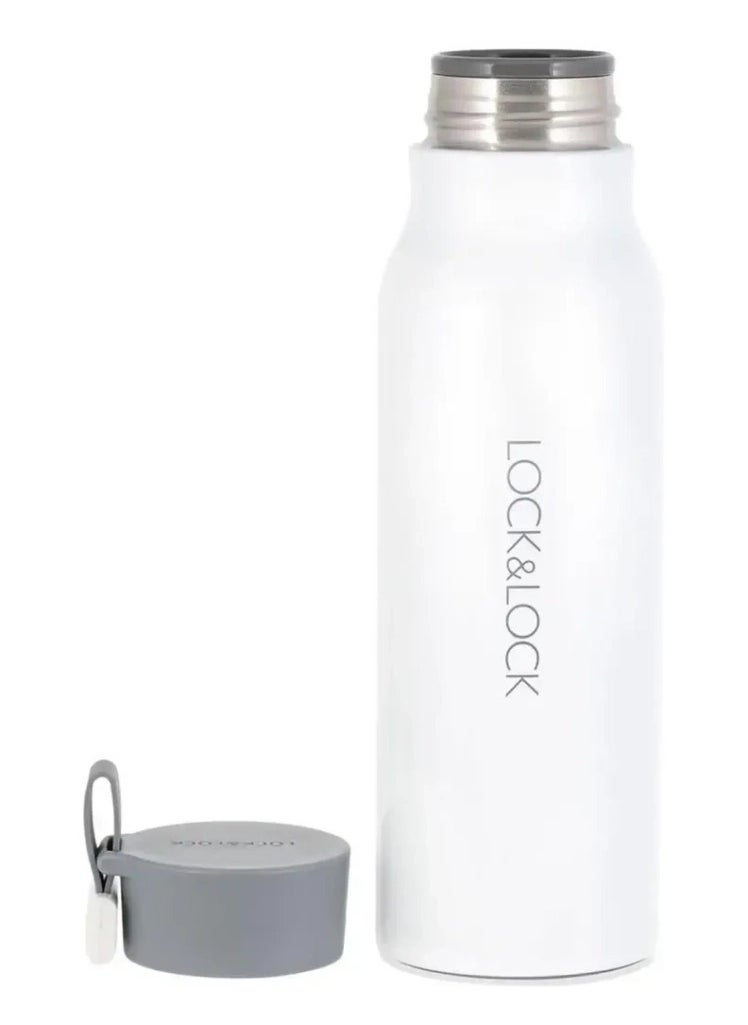 LOCK & LOCK LocknLock Name Tumbler 350ml – Durable BPA-Free Stainless Steel Travel Mug in White  - Image 2