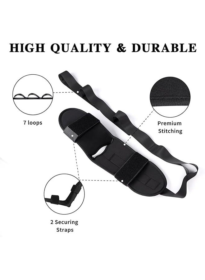 Generic Leg Stretch Band for Stretching with Loops Stretching Strap Non-Elastic Stretch Bands Fascia for Physical Therapy Pilates Dance Gymnastics Plantar Fasciitis Heel Spurs Physical Therapy Stretch Assist - Image 2