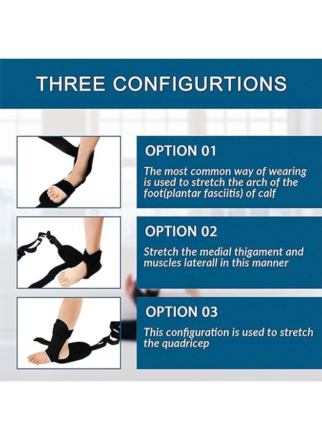 Generic Leg Stretch Band for Stretching with Loops Stretching Strap Non-Elastic Stretch Bands Fascia for Physical Therapy Pilates Dance Gymnastics Plantar Fasciitis Heel Spurs Physical Therapy Stretch Assist - Image 5
