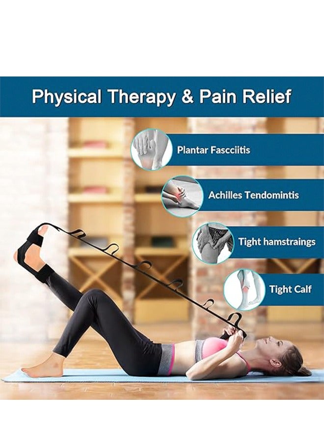 Generic Leg Stretch Band for Stretching with Loops Stretching Strap Non-Elastic Stretch Bands Fascia for Physical Therapy Pilates Dance Gymnastics Plantar Fasciitis Heel Spurs Physical Therapy Stretch Assist - Image 4