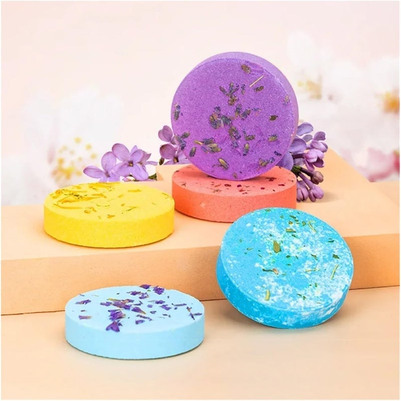 4pcs Aromatherapy Shower Steamers with Essential Oils - Mint Eucalyptus Scented Shower Bombs for Relaxation and Stress Relief - Image 3