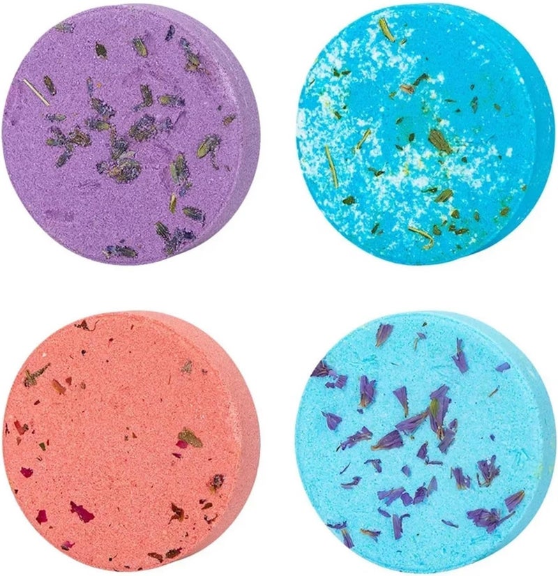 4pcs Aromatherapy Shower Steamers with Essential Oils - Mint Eucalyptus Scented Shower Bombs for Relaxation and Stress Relief - Image 1