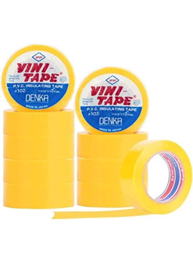 VINI 10 Pieces Yellow Electrical Insulation Tape