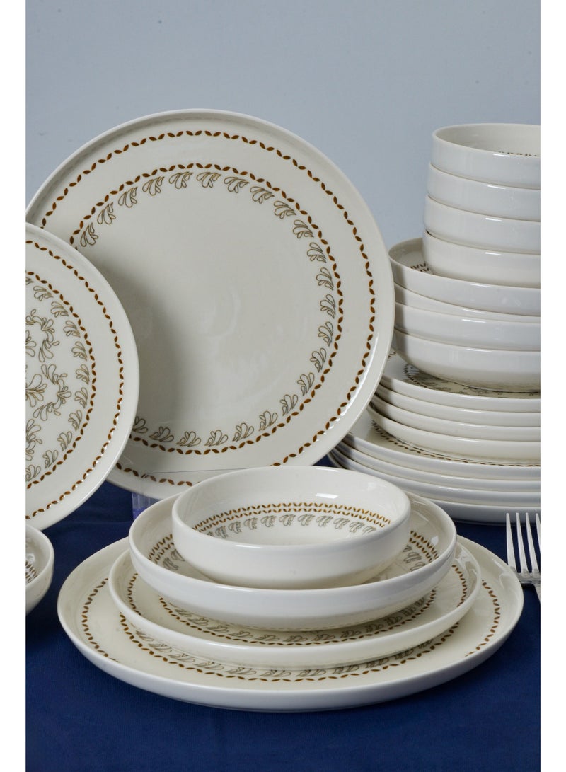 فاريكا البورسلين طقم عشاء من البورسلين المطبوع رقميًا مكون من 24 قطعة لـ 6 أشخاص من Naya - Image 3