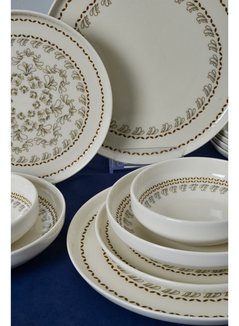 فاريكا البورسلين طقم عشاء من البورسلين المطبوع رقميًا مكون من 24 قطعة لـ 6 أشخاص من Naya - Image 4