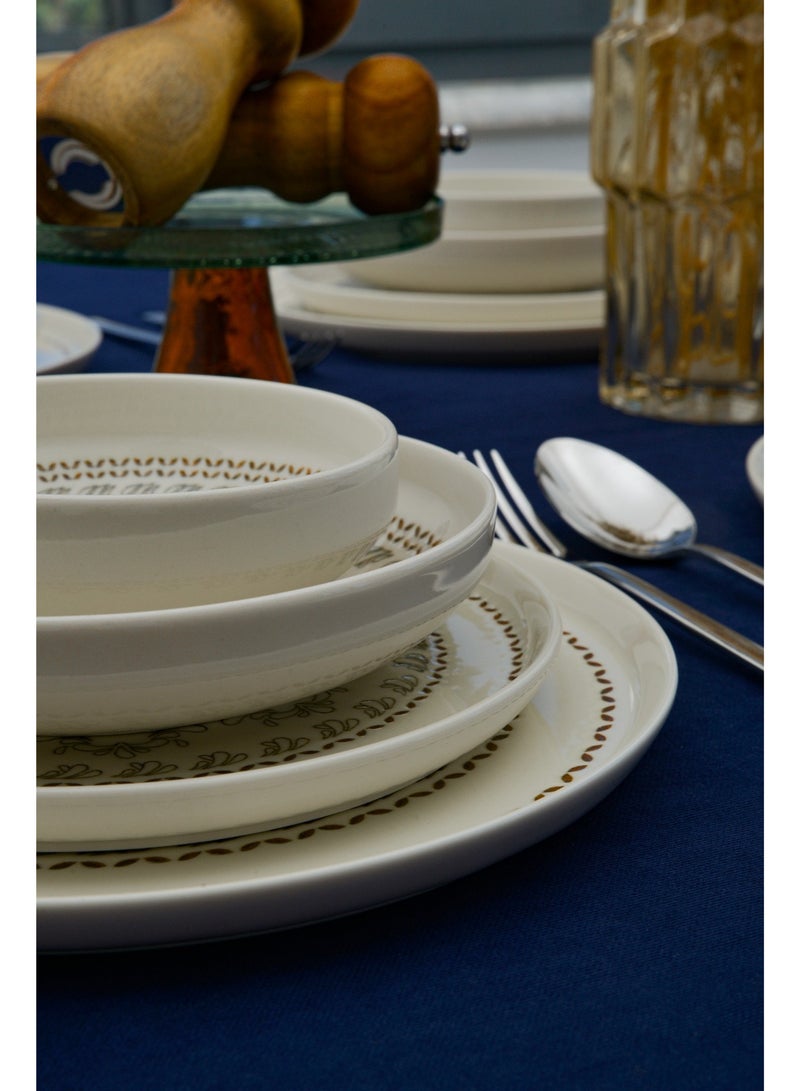 فاريكا البورسلين طقم عشاء من البورسلين المطبوع رقميًا مكون من 24 قطعة لـ 6 أشخاص من Naya - Image 2