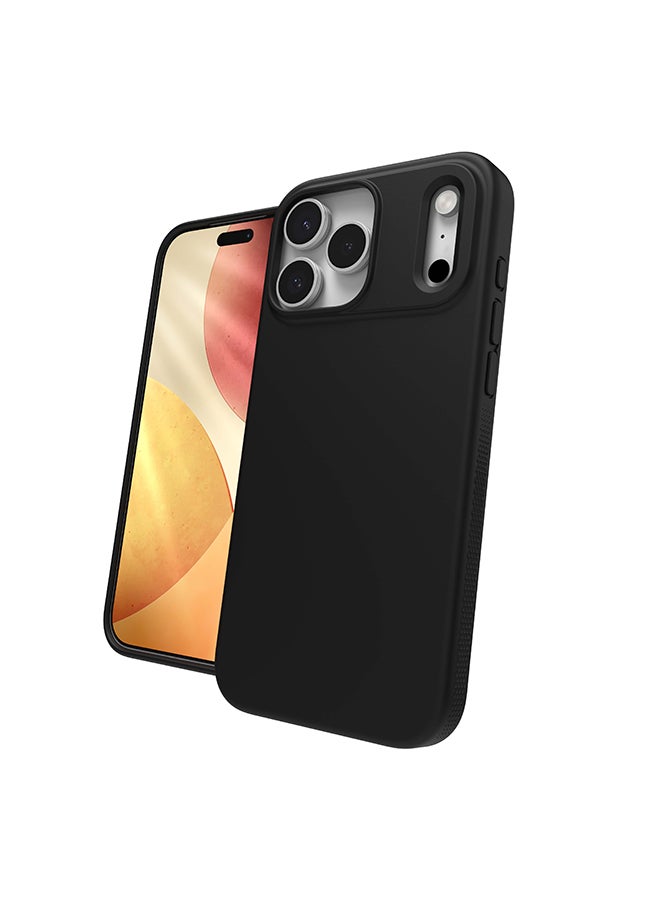 ZAGG iPhone 17 Pro Max Case – Manhattan Snap MagSafe Compatible Slim Protective Silicone Cover with Graphene Strength & 13 ft Drop Protection – Flood Black - Image 3