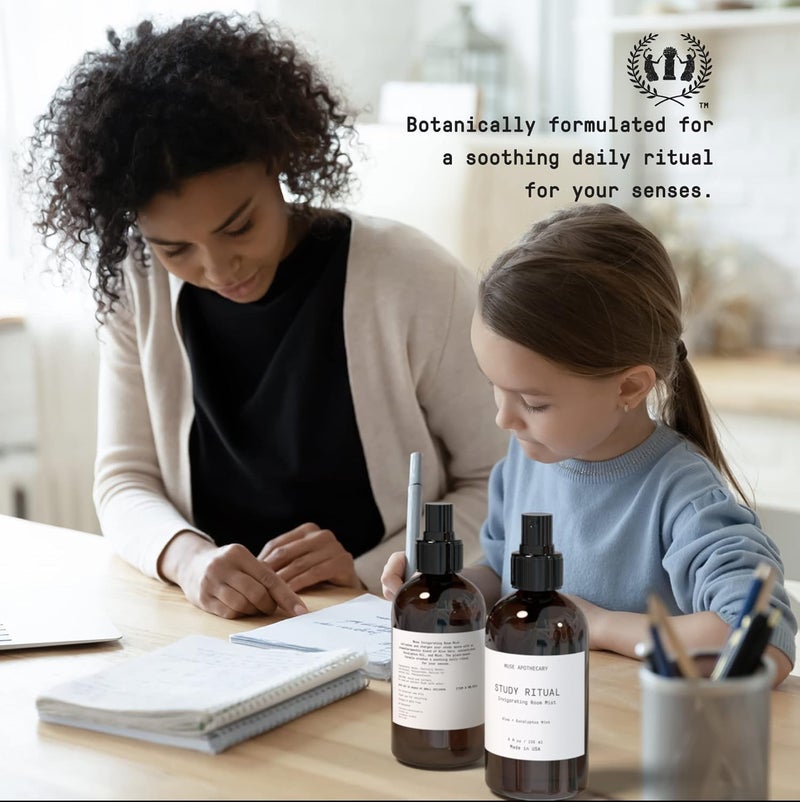 Muse Apothecary Study Ritual Aromatic and Invigorating Room Mist 8 oz Infused with Natural Essential Oils Aloe Eucalyptus Mint - Image 3