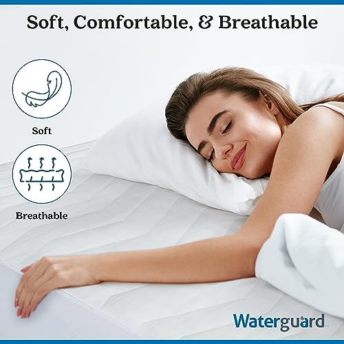Waterguard Quilted Cotton Mattress Pad - Twin Size - Soft, Comfortable, and Fluffy Mattress Pad - Waterproof Mattress Protector Stretched 13" for Snug Fit on Regular Sized Mattress - Image 5