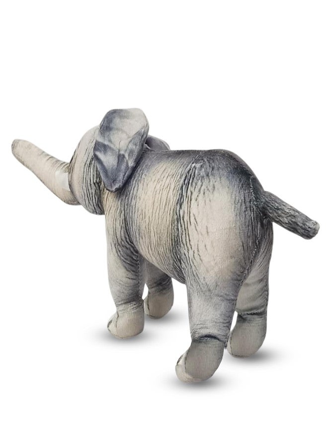 NHR Soft Elephant Plush Toy for Kids - 26cm Realistic Stuffed Elephant Animal, Ultra-Soft Safari Theme Toy for Boys & Girls (Grey) - Image 2
