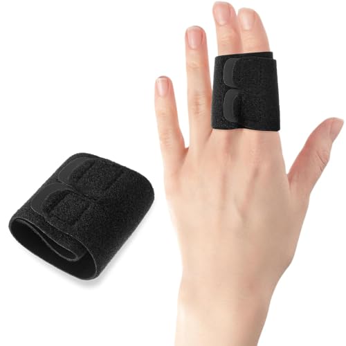 Inralimot Finger Splint Finger Buddy Wraps Reusable Finger Support Sleeves, Adjustable Elastic Trigger Finger Splints Compression Straightening Mallet Finger Brace for Arthritis Pain - Image 1