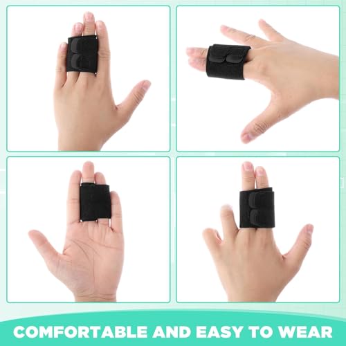 Inralimot Finger Splint Finger Buddy Wraps Reusable Finger Support Sleeves, Adjustable Elastic Trigger Finger Splints Compression Straightening Mallet Finger Brace for Arthritis Pain - Image 3