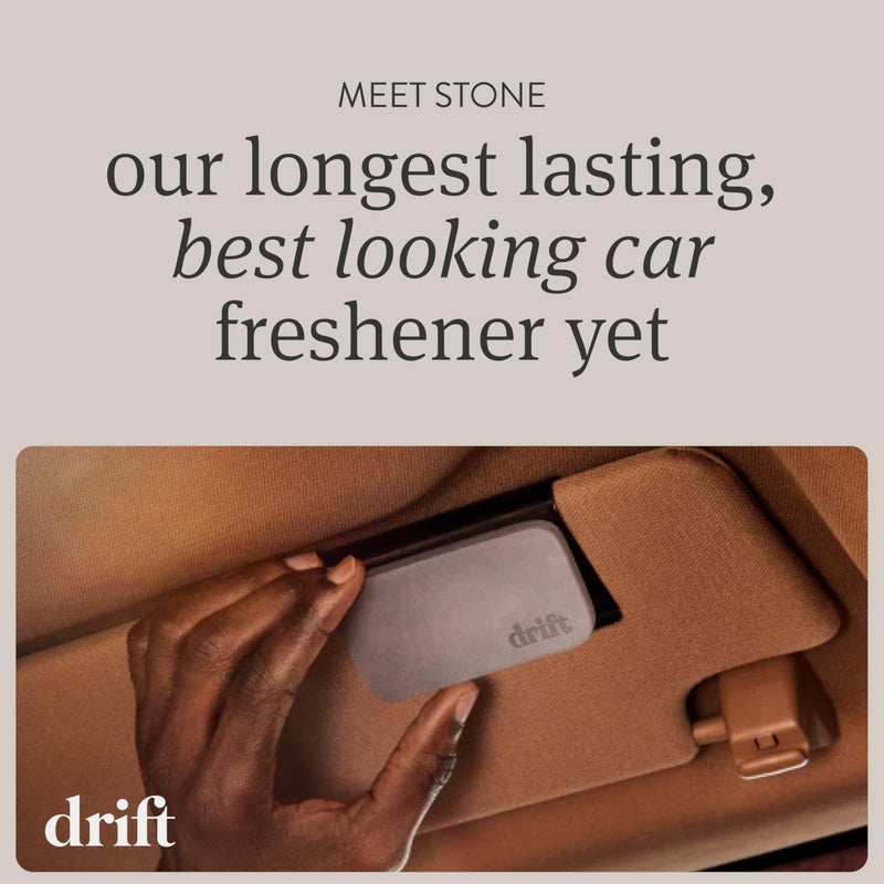 Drift Car Air Freshener - Stone Air Freshener Car Odor Eliminator - Long Lasting Scent - Auto Accessories - Metal Clip - Essential Oils - Clean Ingredients - Grove Scent Starter Kit - Image 2