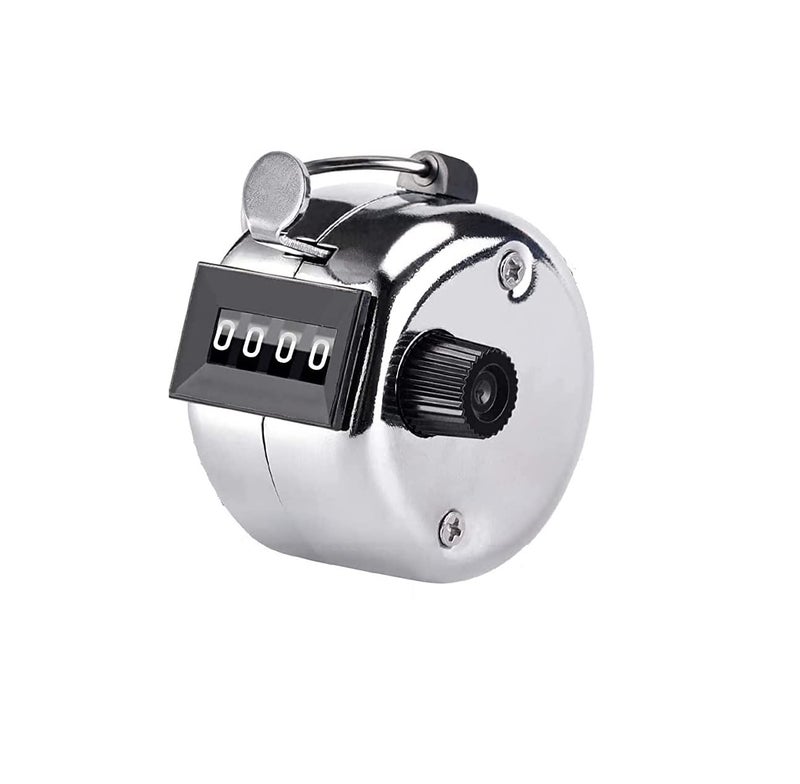 LABART Metal Handheld Tally Counter 4-Digit Number Count Clicker Counter, Hand Mechanical Counters Clickers Pitch Counter for Coaching, Chatting, Knitting, People, Lap, Fishing, Golf, Row & Many More - Image 1