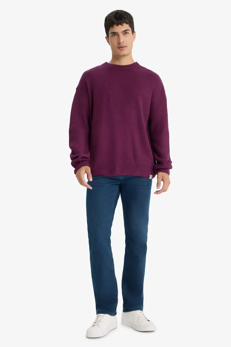 DeFacto Oversize Fit Crew Neck Knitwear Pullover