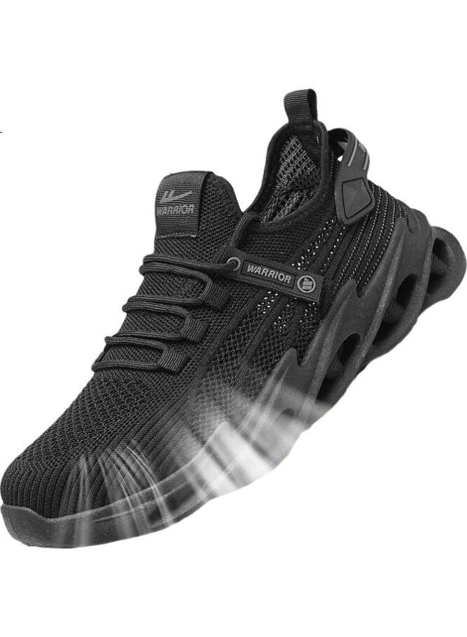 Pull Back Warrior Official Men'S Spring Breathable Flying Woven Mesh Lightweight Soft Sole Sports Men'S Casual Running Thin Mesh Shoes Trendy Shoes - Image 1