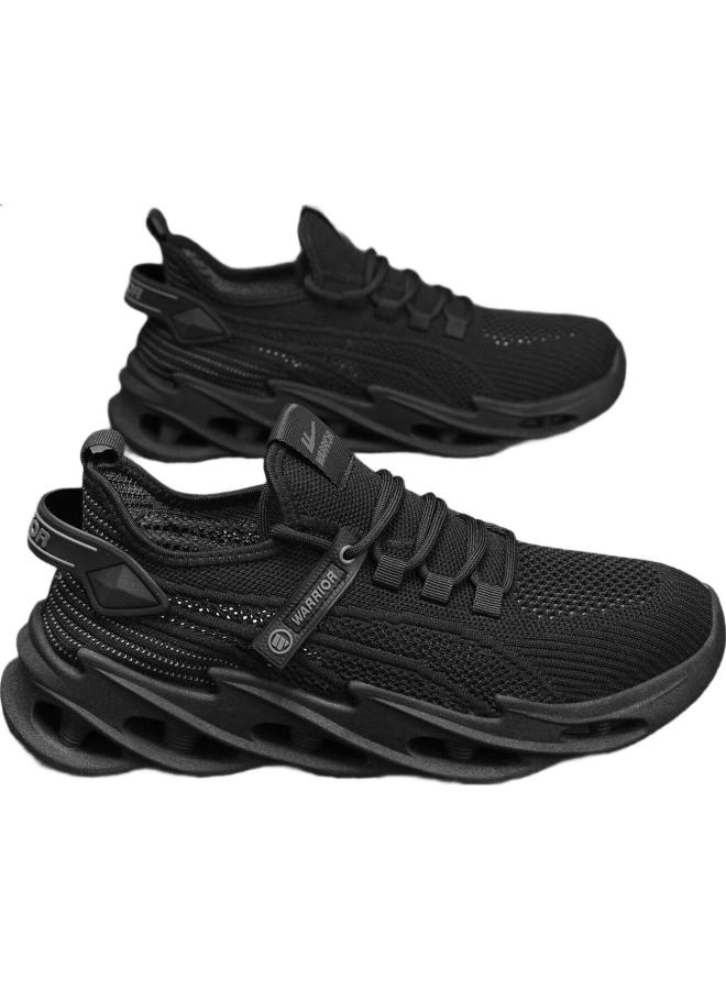 Pull Back Warrior Official Men'S Spring Breathable Flying Woven Mesh Lightweight Soft Sole Sports Men'S Casual Running Thin Mesh Shoes Trendy Shoes - Image 2