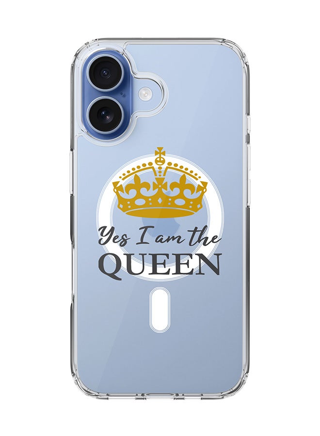 Stylizedd Classic Clear MagSafe Case for iPhone 17 , Hybrid Soft Case Flexible Edges Anti Drop TPU PC Gel Thin Transparent Cover [ Designed for iPhone 17 ] - Yes I'm the Queen