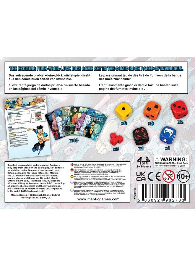 Mantic Games: Invincible: The Dice Game - Fast Paced Push Your Luck Dice Rolling Game, Comic Book Card & Dice Battle Game, Ages 10+, 2+ Players - Image 2