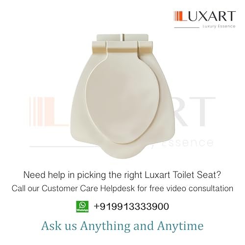 LUXART Toilet Seat Cover 19.5L x 16W Inc Indian Commode Oval Seat Cover With Round Edge | Non-Soft Close Commode Cover With Installation Kit | PP Western Toilet Cover For Bathroom, Commercial Use - Image 2
