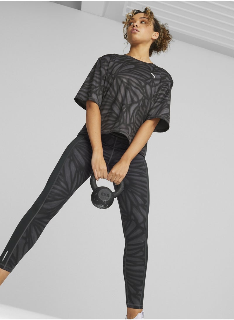 PUMA - Train Womens Favourite Printed Training Crop T-Shirt - Image 1