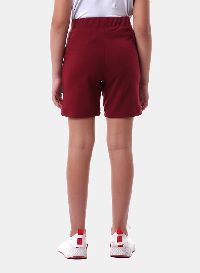 Kady Cotton Drawstring Elastic Waist Side-Pocket Sweat Shorts for Kids - Red, 4 Years - Image 4