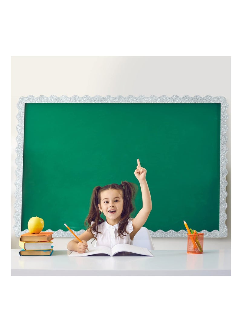 SYOSI - Bulletin Board Border Shine Scalloped Borders Bulletin Board Border Decorative Bulletin Board Trim Poster Borders Classroom Decoration Strips - Image 1