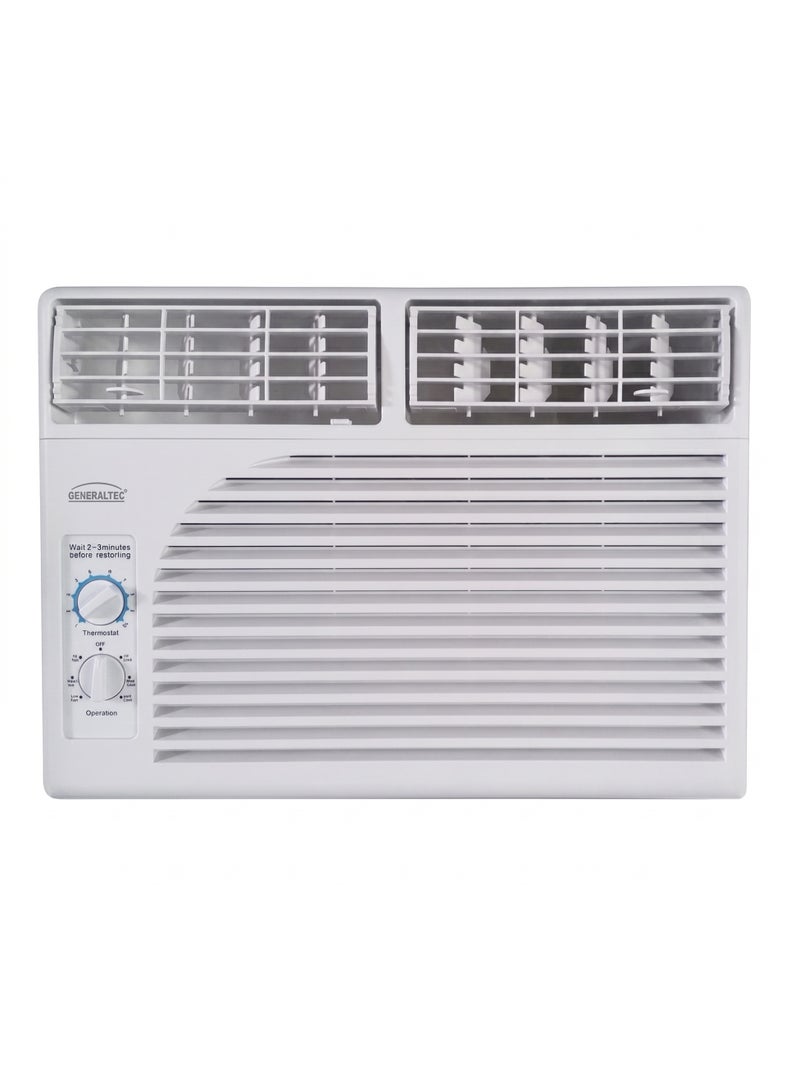 GENERALTEC مكيف هواء نافذة جنرالتيك 0.75 طن 9000 BTU – ضاغط دوار، مبرد R410A، تبريد توربو، ضوضاء منخفضة، مكثف ذو زعانف ذهبية | الطراز GWAC9R4 - ضمان لمدة سنة - Image 2