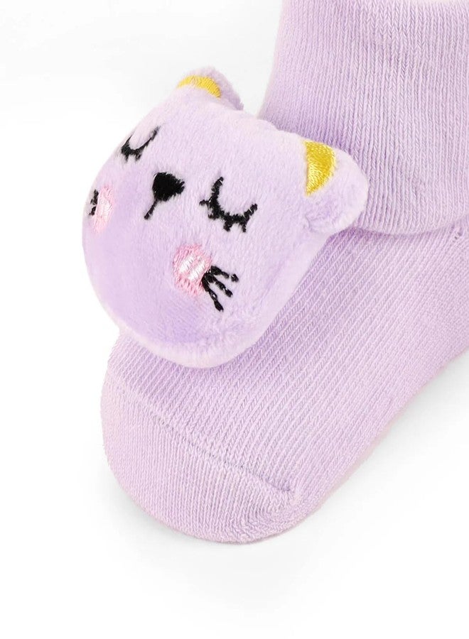 Kicks & Crawl Baby Boys & Baby Girls Anti-skid/slip Purrfect Paws Socks For Baby Boys and Girls Blue/Pink (Pack of 2) - 0-9M - Image 5