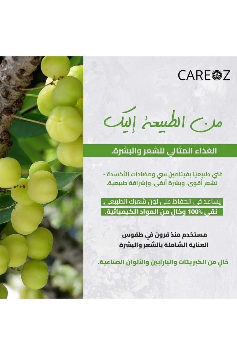 كير اوز بودرة املا  الهندية الطبيعية 100% تمنحك شعر صحي ومظهر طبيعي ومرونة خصلات الشعر ويقلل من تقصف الشعر - Image 3