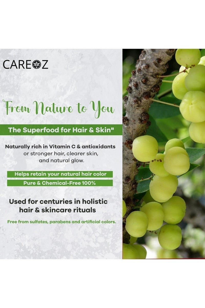 كير اوز بودرة املا  الهندية الطبيعية 100% تمنحك شعر صحي ومظهر طبيعي ومرونة خصلات الشعر ويقلل من تقصف الشعر - Image 4