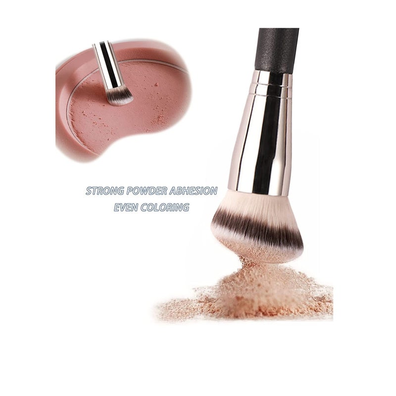 SOLARAE 3 PCS Foundation Concealer Brushes Under Eye Mini Angled Brush Nose Contour Brush Small Makeup Foundation Brushes for Blending Liquid Cream and Powder Buffing Stippling - Image 5