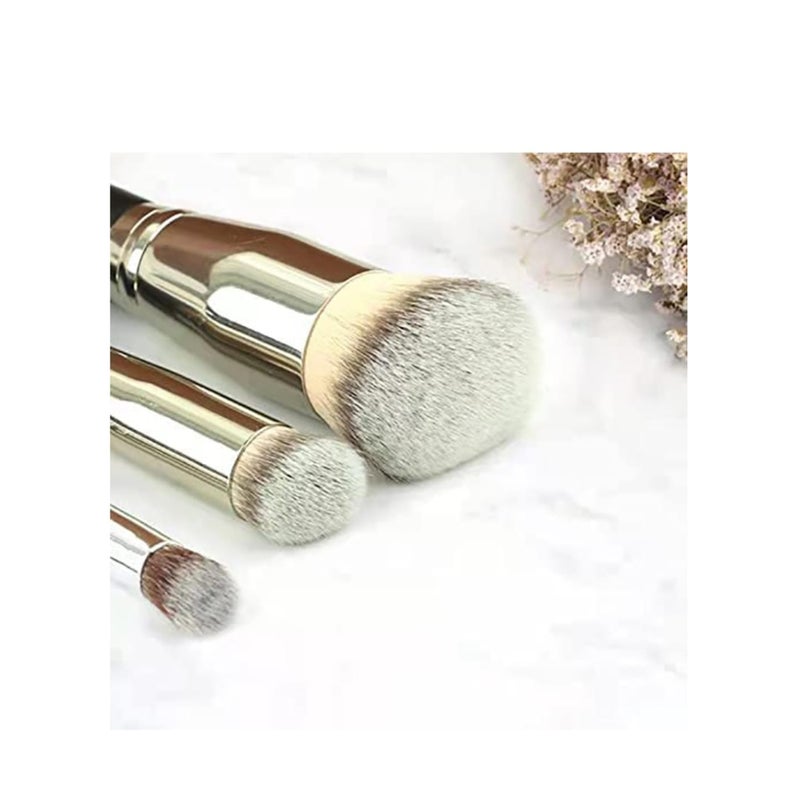 SOLARAE 3 PCS Foundation Concealer Brushes Under Eye Mini Angled Brush Nose Contour Brush Small Makeup Foundation Brushes for Blending Liquid Cream and Powder Buffing Stippling - Image 2