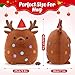 FunisFun Christmas Plush Pillow Holiday Xmas Plush Stuffed Animal Perfect for Secret Santa Gag Gift Reindeer - Image 4