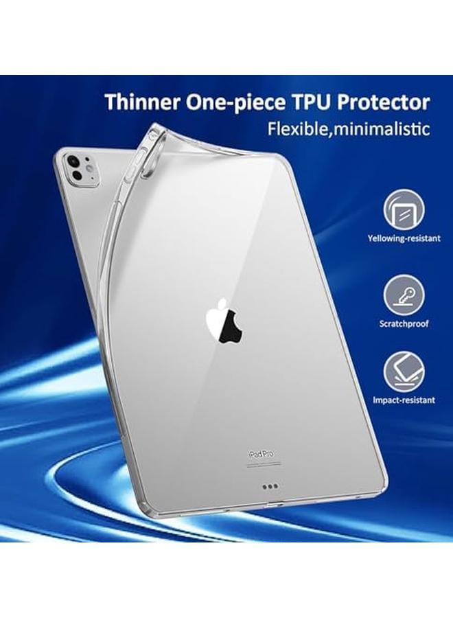 erorex Clear Case Cover For iPad Pro 11 (M4 2024 5Th Generation) Air Hybrid Slim Shockproof Tpu Bumper Suitable For Pencil Pro 2Nd Wireless Charging  - Image 5