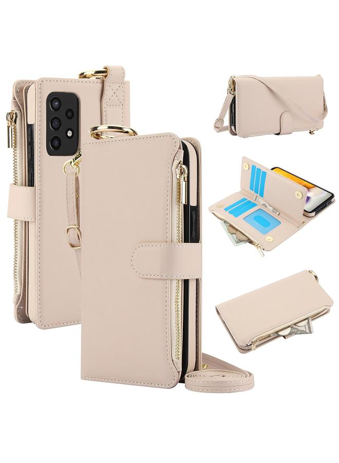 اس-توب جراب لهاتف Samsung Galaxy A72 4G / 5G، جراب جلدي متعدد الوظائف مع حلقة كروس بودي - Image 1